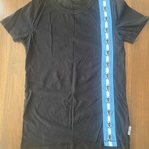 Bikkembergs kids Black and Blue Graphic T-Shirt